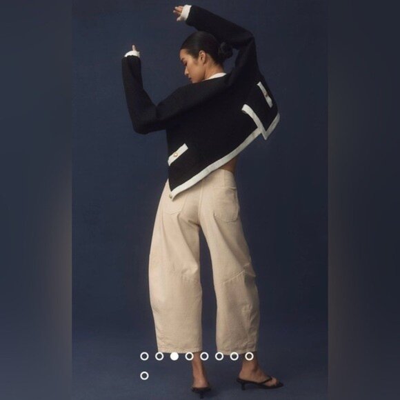 NWT Size 32 - Anthropologie Cotton Cropped Vintage Barrel Pants (NWT US$ 138) - Picture 6 of 16